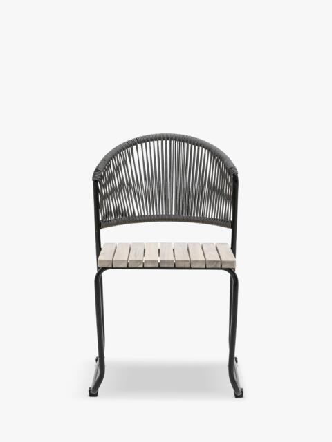 Gallery Direct Taranto 2-Seater Acacia Wood Garden Dining Chair, Set of 2, Black/Grey - image 1