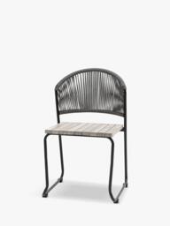 Gallery Direct Taranto 2-Seater Acacia Wood Garden Dining Chair, Set of 2, Black/Grey - thumbnail 5