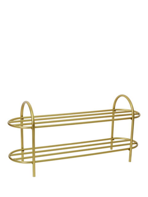 John Lewis Metal Shoe Rack, Gold