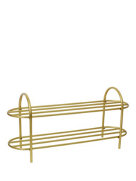 John Lewis Metal Shoe Rack, Gold