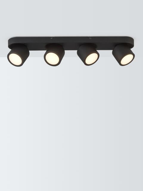 John Lewis Wilson 4 Spotlight Ceiling Bar, Black - image 1