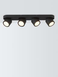 John Lewis Wilson 4 Spotlight Ceiling Bar, Black - thumbnail 1