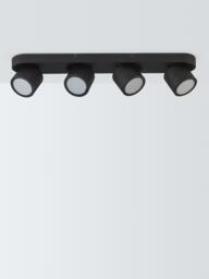 John Lewis Wilson 4 Spotlight Ceiling Bar, Black - thumbnail 2