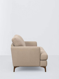 John Lewis Iona Large 3 Seater Sofa, Dark Leg, Easy Clean Chunky Chenille Natural - thumbnail 4