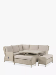 Bramblecrest Chedworth Reclining 8-Seater Corner Garden Sofa Set, Sandstone - thumbnail 1
