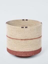 John Lewis Seagrass Stripe Basket, Large, Natural