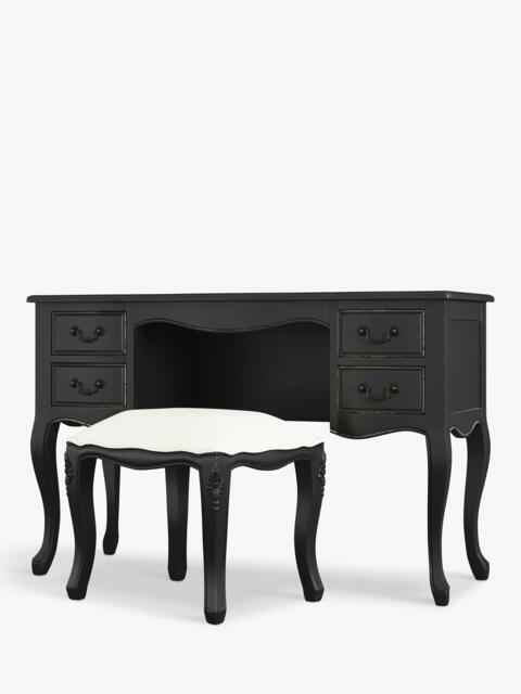 Laura Ashley Montpellier Dressing Table & Stool Set, Black - image 1