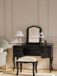 Laura Ashley Montpellier Dressing Table & Stool Set, Black - thumbnail 4