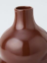 John Lewis Wavy Gourd Stoneware Vase, H30cm, Brown - thumbnail 2