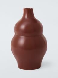 John Lewis Wavy Gourd Stoneware Vase, H30cm, Brown - thumbnail 1