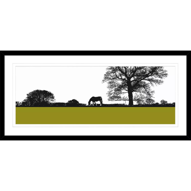 John Lewis Jacky Al-Samarraie 'Landscape with Horse' Framed Print, 104 x 49cm