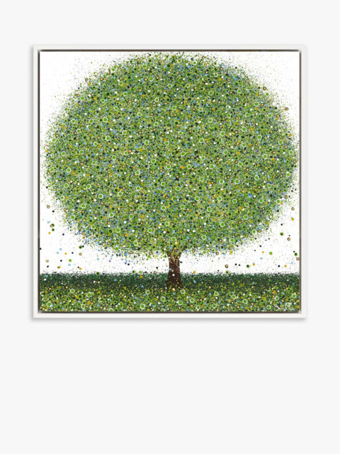 John Lewis Sarah Pye 'Silver Lining' Framed Canvas Print & Mount, 86 x 86cm, Green - image 1