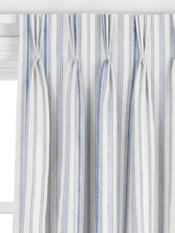John Lewis Diderot Stripe Made to Measure Curtains or Roman Blind, French Blue - thumbnail 6