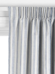 John Lewis Diderot Stripe Made to Measure Curtains or Roman Blind, French Blue - thumbnail 3