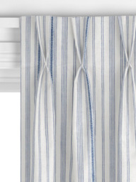 John Lewis Diderot Stripe Made to Measure Curtains or Roman Blind, French Blue - thumbnail 5