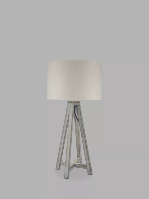 Pacific Whitby Wooden Table Lamp, Grey - image 1