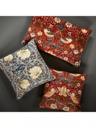 Morris & Co. Pimpernel Cushion, Indigo - thumbnail 2