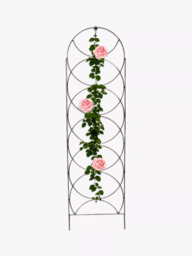 Ivyline Climbing Plant Metal Cylinder Garden Wall Trellis, Zinc - thumbnail 1