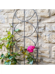 Ivyline Climbing Plant Metal Cylinder Garden Wall Trellis, Zinc - thumbnail 3