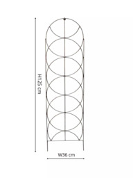 Ivyline Climbing Plant Metal Cylinder Garden Wall Trellis, Zinc - thumbnail 4