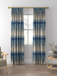 Harlequin Chroma Made to Measure Curtains or Roman Blind, Indigo/Parchment/Sky - thumbnail 5