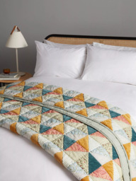John Lewis Velvet Patchwork Quilt, Multi - thumbnail 4