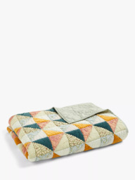 John Lewis Velvet Patchwork Quilt, Multi - thumbnail 3