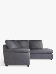 John Lewis Camden 5+ Seater RHF Chaise Corner End Leather Sofa, Dark Leg - thumbnail 3