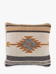 nkuku Tussi Mara Cushion Cover, Mustard/Grey