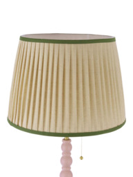 Joules Harewood Pleated Shade Bobbin Floor Lamp, Light Pink - thumbnail 4
