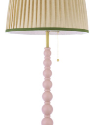 Joules Harewood Pleated Shade Bobbin Floor Lamp, Light Pink - thumbnail 5