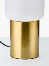 John Lewis Bosa Alabaster Effect Touch Table Lamp, Brass - thumbnail 5