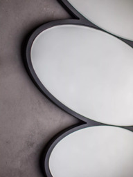 Gallery Direct Pebble Stack Abstract Wall Mirror, 118 x 54cm, Black - thumbnail 6