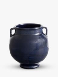 Pottery Barn Ceramic Jug Vase, H27cm, Blue - thumbnail 1