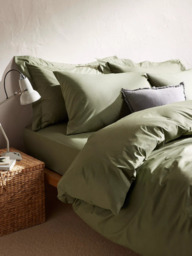 John Lewis Easy Care Organic Cotton 200 Thread Count Count Deep Fitted Sheet - thumbnail 2