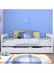 Stompa Originals Guest Bed Frame and Trundle, Extra Long Single, White - thumbnail 2