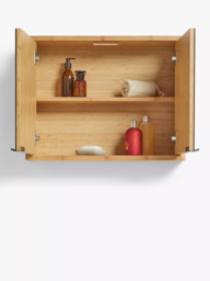 John Lewis Chevron Double Mirrored Bathroom Cabinet - thumbnail 4