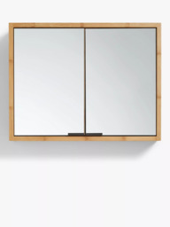 John Lewis Chevron Double Mirrored Bathroom Cabinet - thumbnail 1