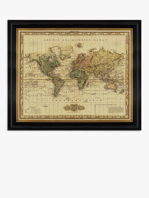 Brookpace Lascelles 'World on Mercator's Projection, 1823' Map Framed Print, 71 x 86cm - image 1
