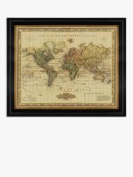 Brookpace Lascelles 'World on Mercator's Projection, 1823' Map Framed Print, 71 x 86cm - thumbnail 1
