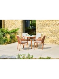 LG Outdoor Malibu 4-Seater Round Garden Dining Table & Chairs Set - thumbnail 2