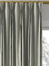 John Lewis Herringbone Made to Measure Curtains or Roman Blind, Slate - thumbnail 6