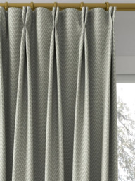 John Lewis Herringbone Made to Measure Curtains or Roman Blind, Slate - thumbnail 4