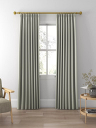 John Lewis Herringbone Made to Measure Curtains or Roman Blind, Slate - thumbnail 3