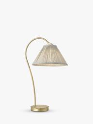 Laura Ashley Willowbrook Pleat Shade Table Lamp, Antique Brass - thumbnail 3