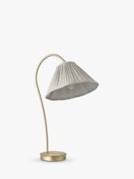 Laura Ashley Willowbrook Pleat Shade Table Lamp, Antique Brass - thumbnail 1
