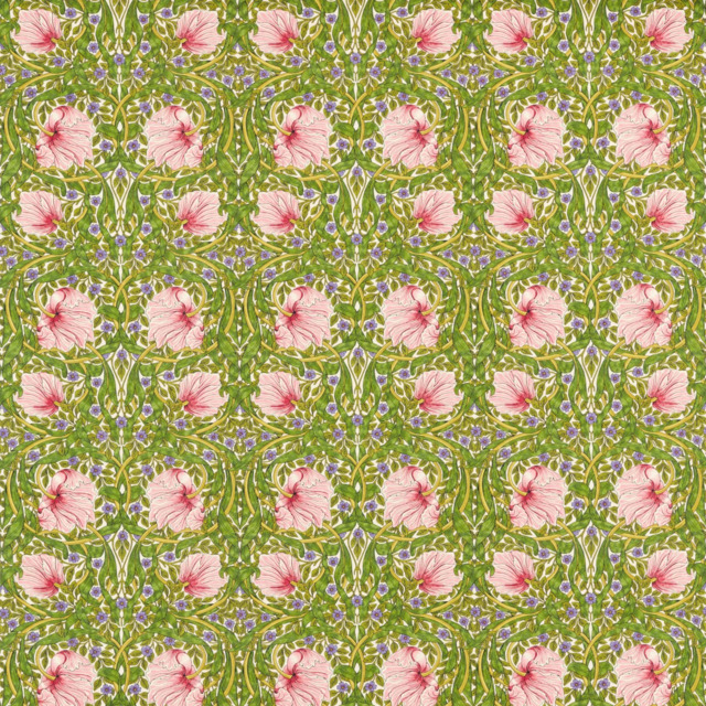 Morris & Co. Pimpernel Made to Measure Curtains or Roman Blind, Sap Green/Strawberry - image 1