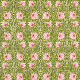 Morris & Co. Pimpernel Made to Measure Curtains or Roman Blind, Sap Green/Strawberry - thumbnail 1