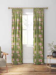 Morris & Co. Pimpernel Made to Measure Curtains or Roman Blind, Sap Green/Strawberry - thumbnail 3