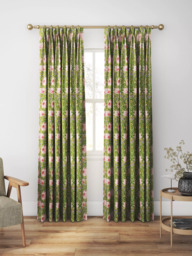 Morris & Co. Pimpernel Made to Measure Curtains or Roman Blind, Sap Green/Strawberry - thumbnail 5